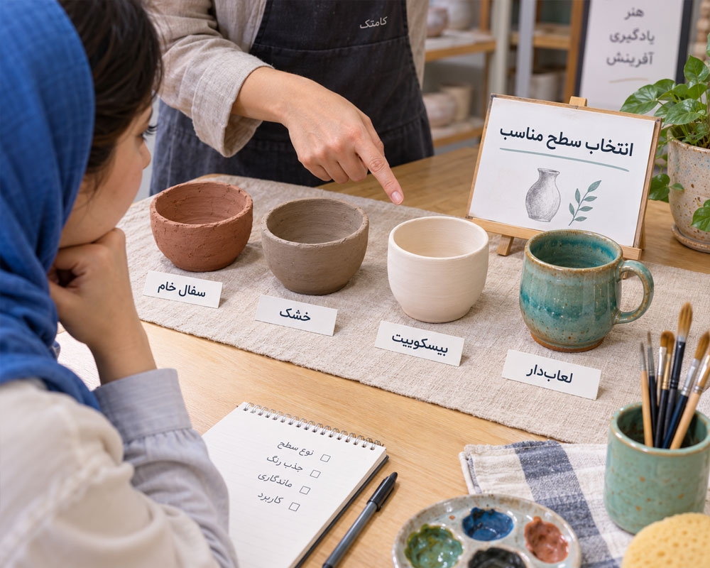 انواع سطح سفال نقاشی