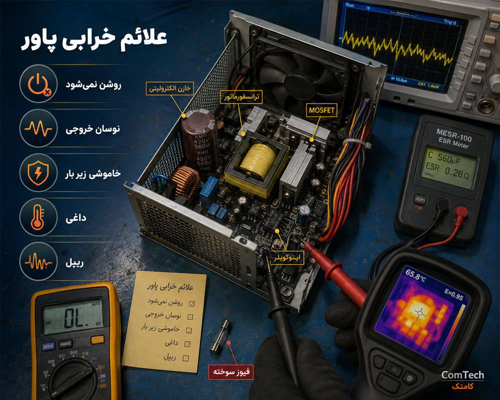 علائم خرابی پاور علائم خرابی پاور