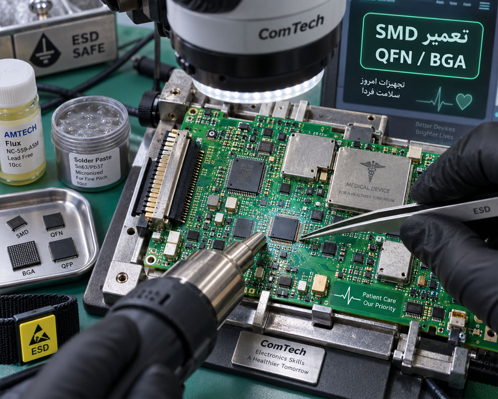 تعمیر قطعات SMD برد پزشکی