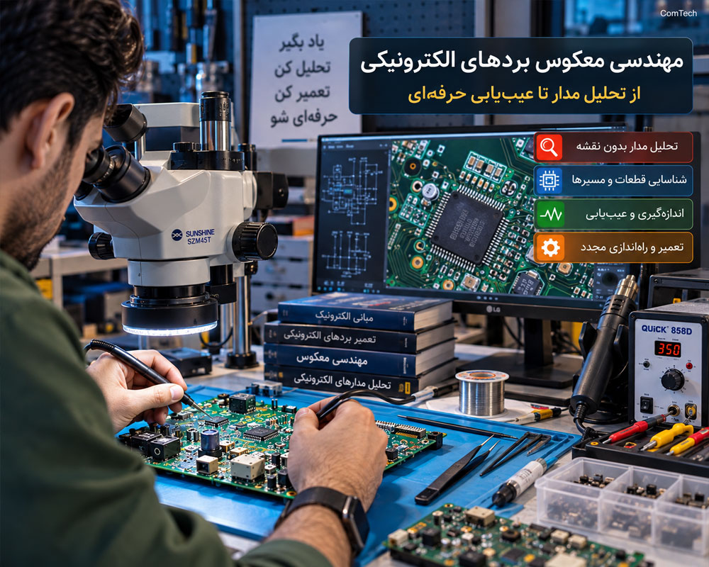 آموزش مهندسی معکوس و عیبیابی برد الکترونیکی