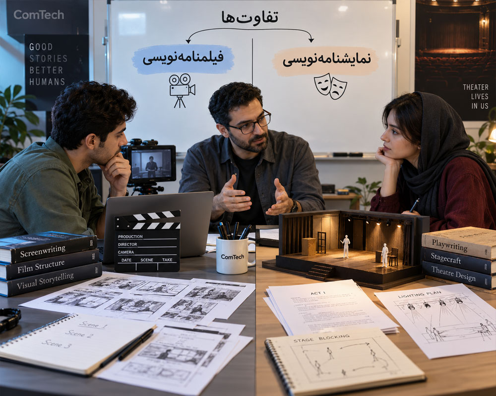 تفاوت فیلمنامه و نمایشنامه نویسی