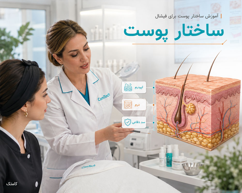 آموزش ساختار پوست برای پاکسازی و فیشال