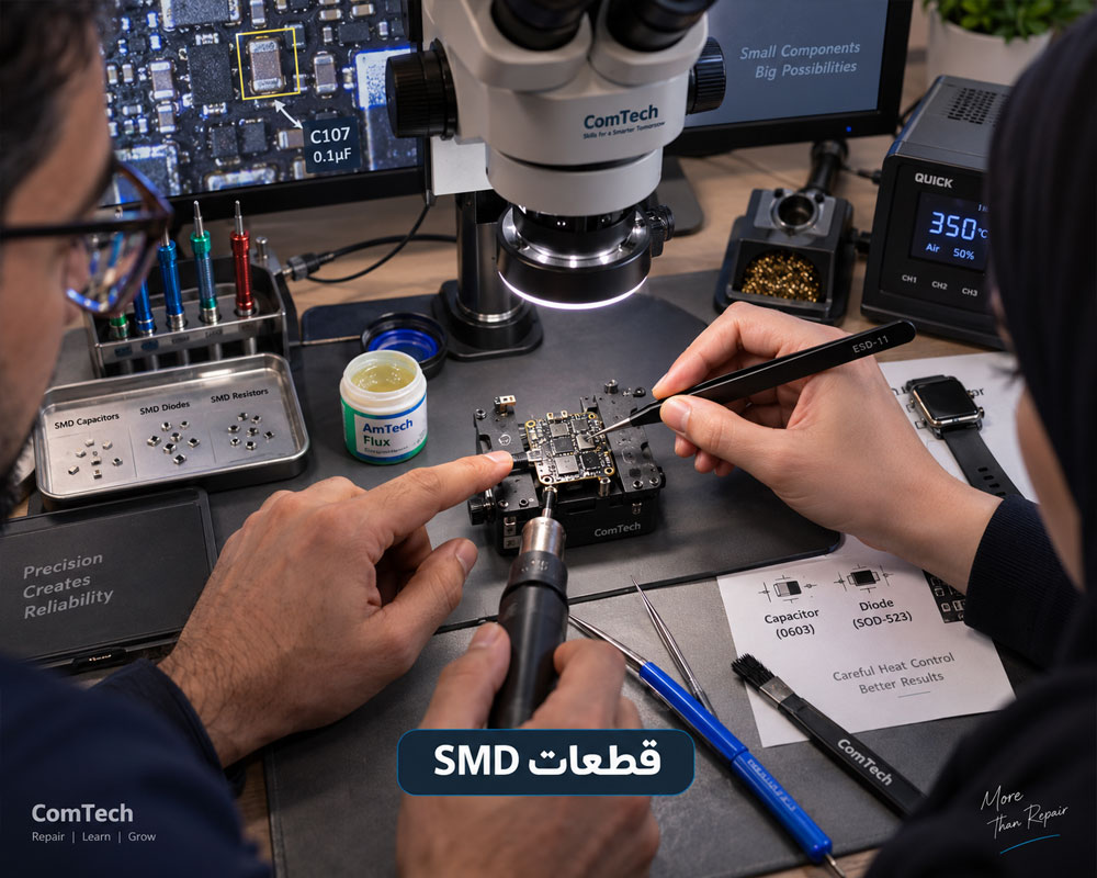تعمیر قطعات SMD ساعت