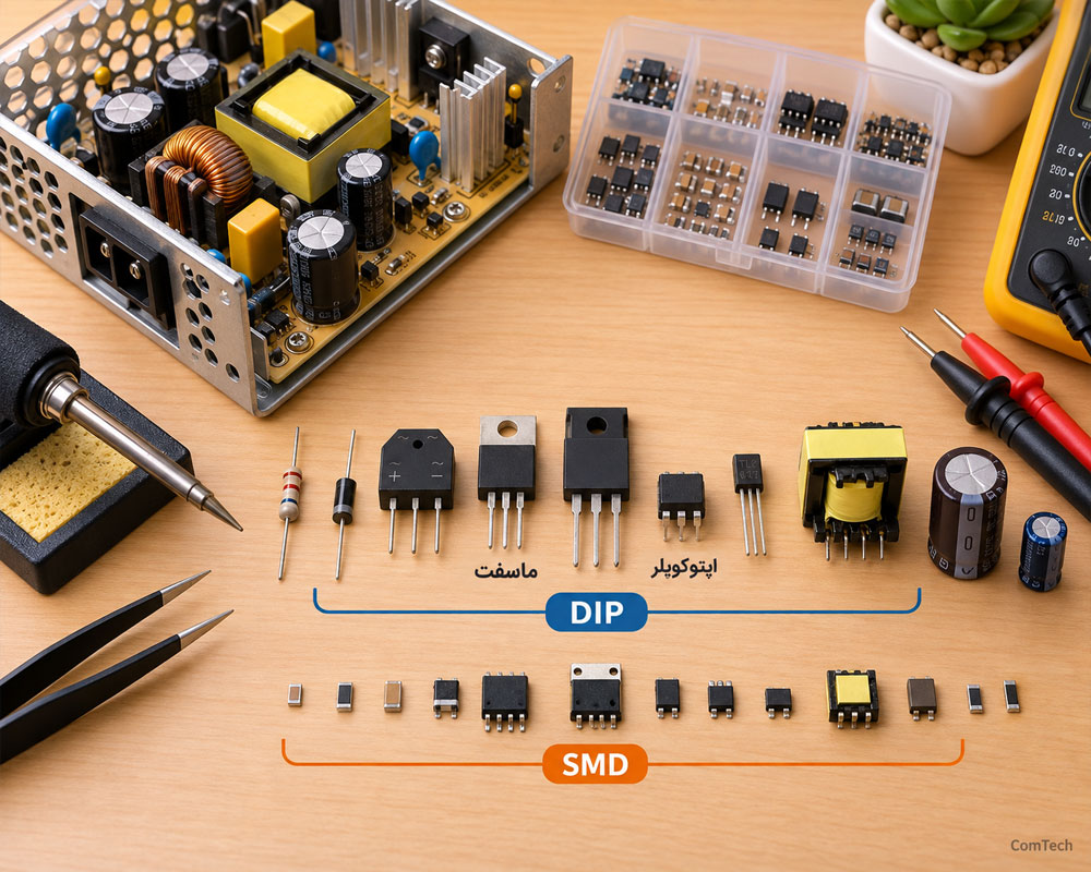 آموزش تست قطعات SMD و DIP پاور