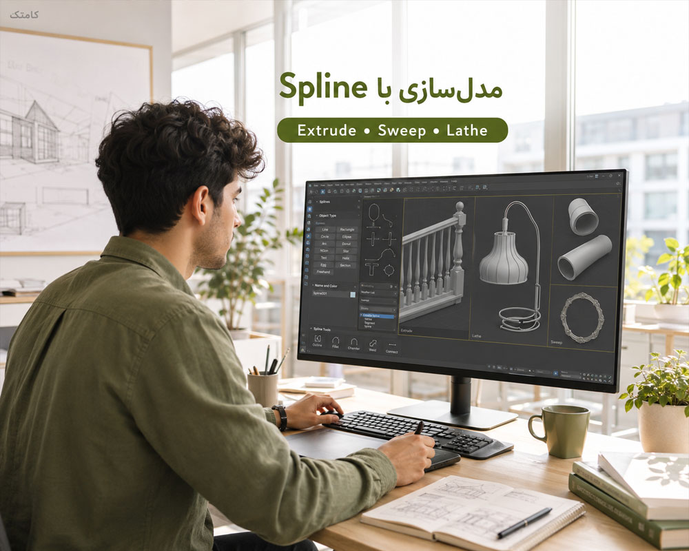 مدلسازی سهبعدی با Spline مدلسازی سهبعدی با Spline