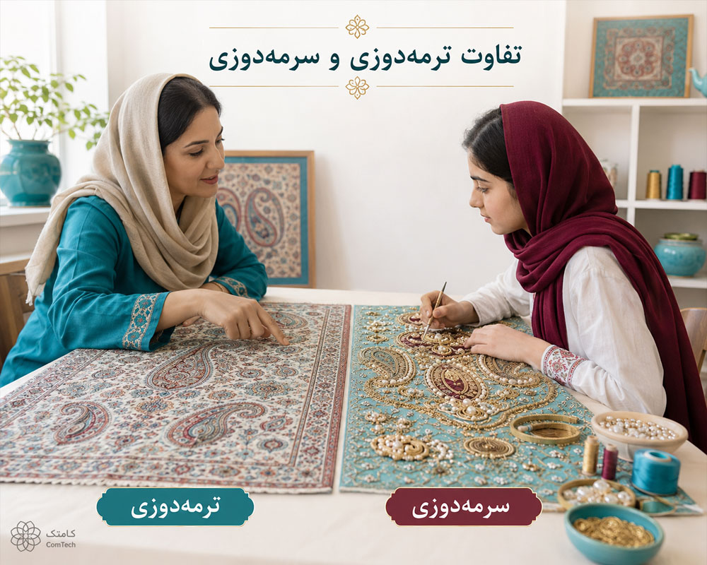 تفاوت ترمهدوزی و سرمهدوزی و متریال مورد استفاده در هرکدام