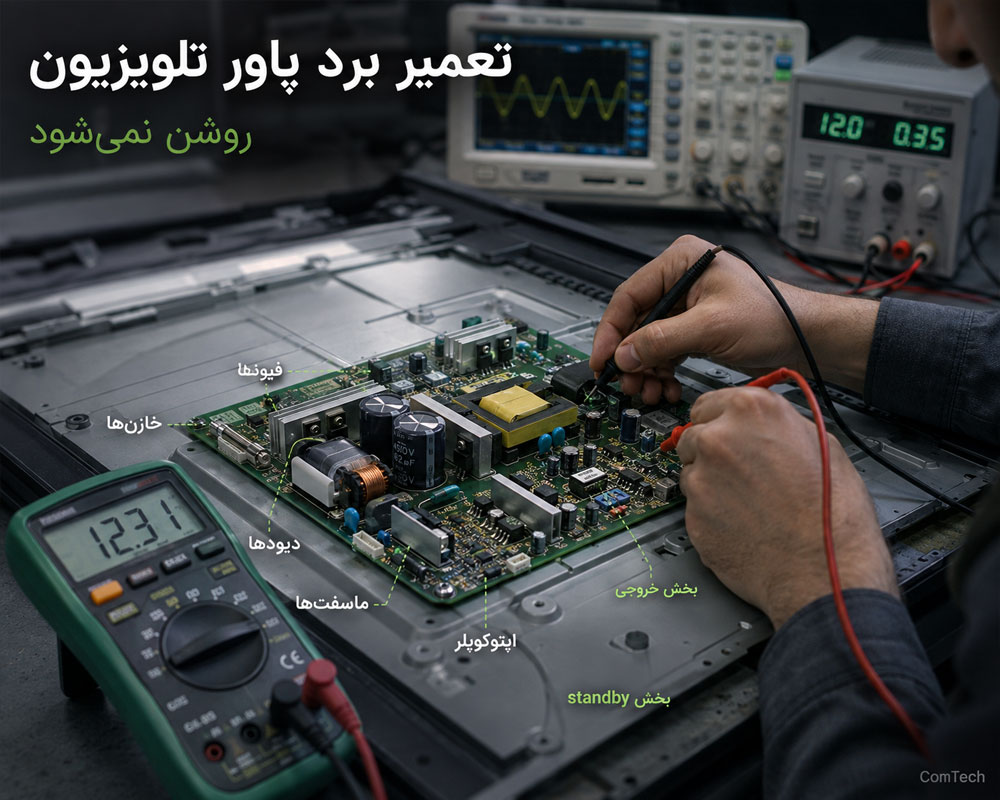 تعمیر برد پاور تلویزیون تعمیر برد پاور تلویزیون