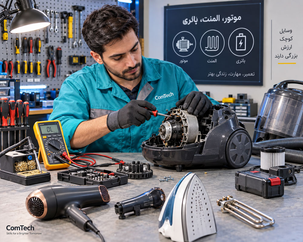 آموزش تعمیر جاروبرقی و موتور