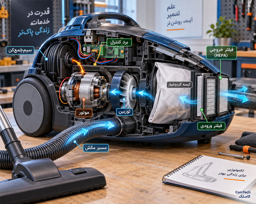 ساختمان داخلی جاروبرقی
