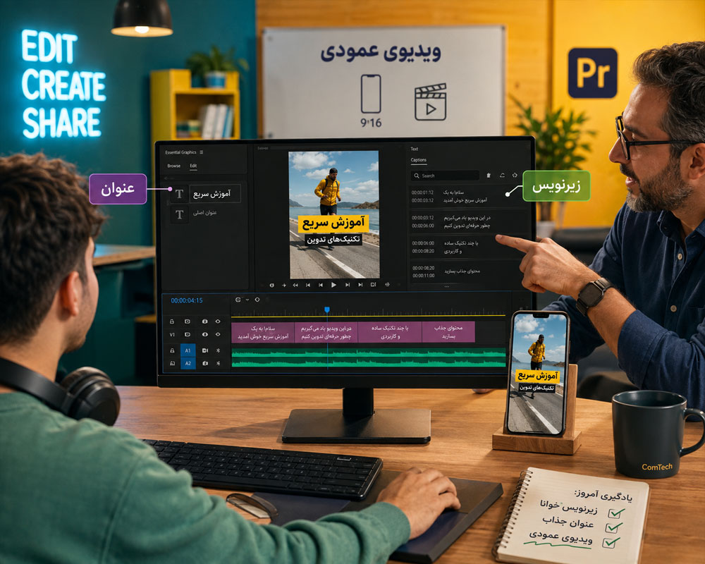 تدوین ویدیوی عمودی تدوین ویدیوی عمودی