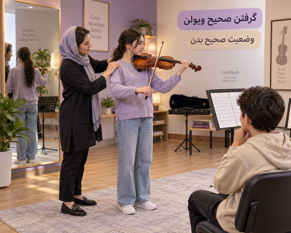 وضعیت صحیح نوازندگی ویولن