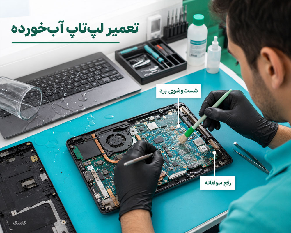 تعمیر لپ تاپ آب خورده تعمیر لپ تاپ آب خورده