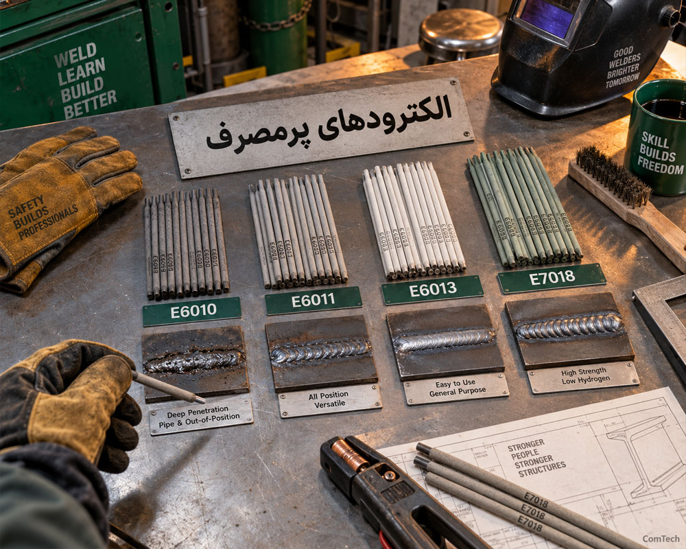 انواع الکترود جوشکاری برق
