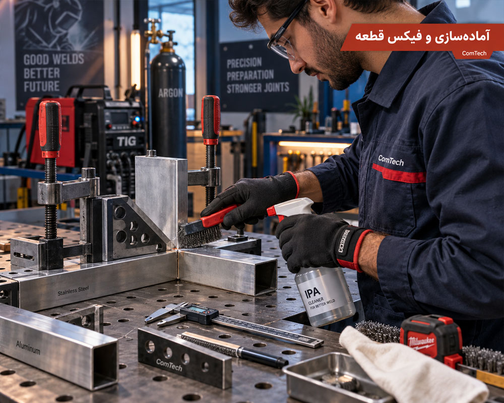 آماده سازی قطعات جوشکاری