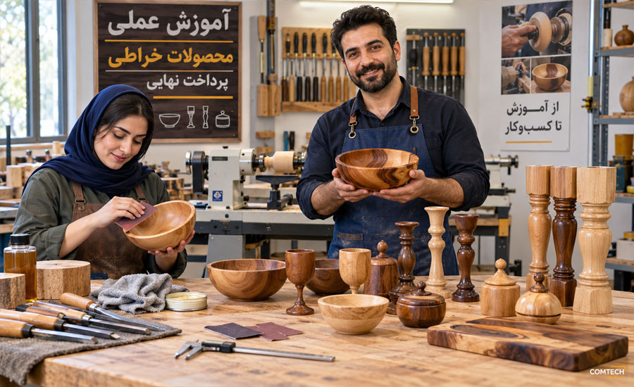 محصولات خراطی چوب