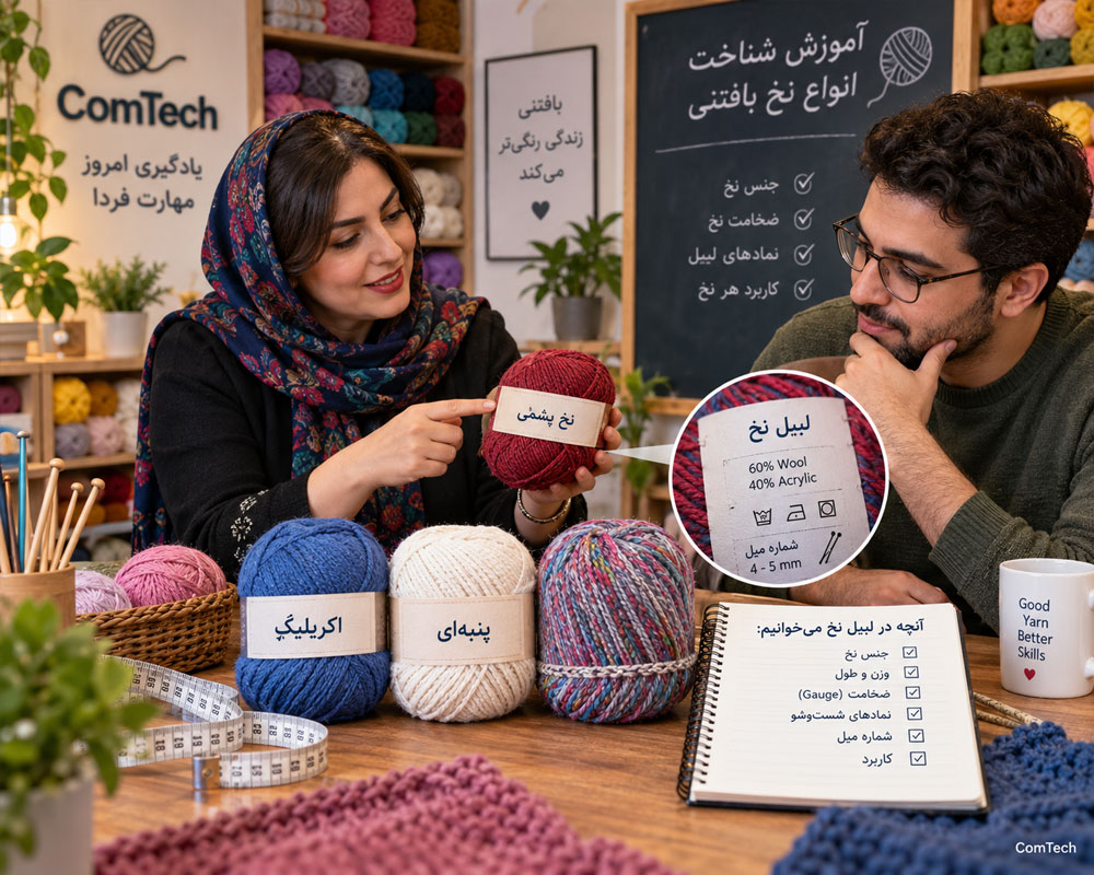 شناخت انواع نخ بافتنی